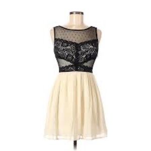 Black and cream lace dress #NWT